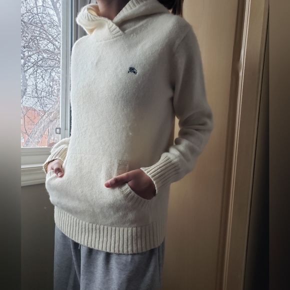 Burberry Sweaters - Burberrys of London blue label wool pullover hoodie medium